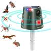 outsweat Repellente per Gatti, 360° Repellente per Animali ad Energia Solare con Sensore di Movimento e Luce Lampeggiante, 5 Modalità Ultrasuoni Repellente per Topi Uccello Puzzola Scoiattolo Procione Coniglio