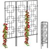 Relaxdays 6x Griglie per Piante Rampicanti, Pannelli da Piantare, 122 x 30,5 cm, Traliccio per Giardinaggio, Nero