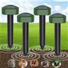 TOPsic Talpe Ultrasuoni Solare 4 Pezzi, Repellente Solare Scaccia Talpa, Dissuasore per Talpe a Ultrasuoni Utilizzato per Respingere Talpes, Arvicole, Serpenti Protegge Prati e Giardini