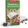 Pattler Trappole Scarafaggi da Interno - 12 Pezzi. Trappole per Blatte Senza Veleno con Colla ad Alta Tenuta per Eliminare gli Scarafaggi in Casa in Modo Sicuro e non Invasivo.