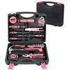DNA MOTORING Rosa 46 Pz Casa Tool Set Elettronico Riparazione Cacciavite di Precisione Tester Tensione Martello Pinza Kit FAI DA TE (TOOLS-00014)