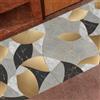 PETTI Artigiani Italiani - Tappeto Antiscivolo Lavabile, Tappeti Runner Cucina, Passatoia per Cucina, 50x240 cm, Disegno Geo Cerchio Nero Oro, 100% Made in Italy