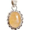 Handmade Generico Ciondolo in Argento con Pietra Naturale di Avventurina Giallla Realizzato a Mano