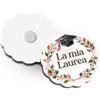 Albalù Bomboniera Magnete Laurea Tocco in Legno Personalizzabile Nome - Bomboniere Laurea Idea Regalo Neolaureato Made in Italy 5x5 cm