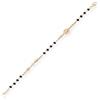 Sinfonie Bracciale Uomo Donna Rosario in Argento 925% E Perline Nere onice 21 cm (Rosa)