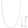 Purelei® Mahina Club Haukea Set (oro, argento, oro rosa), collana e orecchini da donna in acciaio inox durevole, resistente all'acqua, lunghezza regolabile 40-45 cm