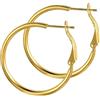 GoldChic Orecchini Cerchio Piccolo 30mm Oro in Acciaio Inox