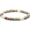 SIXTY STONES - 60 - Sixtystones - Bracciale di pietre Heishi diaspro blu imperiale diaspro bianco - Misura: Small-16cm