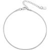 Richsteel Cavigliera Donna Argento per Festa in Spiaggia Nero Oro Cavigliera da Donna di Lunghezza Regolabile Accessori