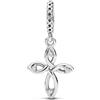 BOIGEGU Ciondolo Argento Sterling 925 con pietre di cuori zirconia cubica Pendenti Compatibile con Braccialetti e Collane europei, perfetto Regali per Moglie e Ragazze