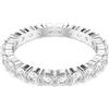 Swarovski Anello Matrix Vittore, Taglio Round, Bianco, Placcato color argento (48)