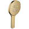 GROHE Rainshower 130 SmartActive Doccino (130 mm, 3 getti: Rain, Jet e Massage, Risparmio idrico, Sistema anti-calcare), Oro Spazzolato, 26574GN0