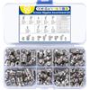 MMDBD 60 Pezzi Set di Ingrassatori, Grasso Raccordo Assortimento, Ingrassatori Testine M6 M8 M10 in Dritto e Angolato 45° 90° per Raccordo per Ingrassatori in Metallo