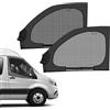 CangZofan Front Window Sunshade & Blackout Privacy Cover, Zanzariera Magnetica per Porte Anteriori (Coppia) - Misura Universale per Camper e Auto - Zanzariera Van Life Accessori