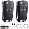 OPEIXSAYKOC 2 Pezzi Guscio Chiave Auto Housing Sostitutivo 2 Tasti Compatibile con Opel Adam Astra Insignia Meriva Mokka Zafira e Chevrolet Cruze Aveo Orlando Spark Trax Captiva Matiz