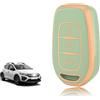 TOOMUME Cover Chiave TPU, Custodia Chiave Adatto per Renault Twingo Kangoo Clio Symbol Kwid Dacia Logan Sandero Stepway Duster Dokker, Copri Chiavi Guscio Chiave Auto Telecomando - Smart Key