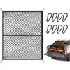CangZofan Rete bagagli ad alta elasticità a doppio strato - Cargo net per pick-up, semplice organizer da letto per camion, 1,2 x 1,2 m estensibile fino a 2,1 x 2,1 m (doppio strato), semplice organizer per