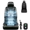 GENERIC Coprisedile Auto Con Ventilazione 3 Livelli Regolabili Ventilatore Turbo da 24 Pollici Coprisedile Refrigerante Auto per auto SUV camion universale,black-12V-Single-seat