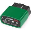 Vgate OBDII Bluetooth vLinker FD+ OBD Scanner OBD2 Strumento diagnostico Check Engine Light per Android IOS e Windows (Bluetooth 4.0)