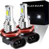 JUTTAUTO H11 - Lampadine LED per fari da 40 W, 8000 lumen, luce LED più luminosa 6000 K, bianco freddo H8, kit di conversione fendinebbia IP68, impermeabile, installazione rapida, confezione da 2
