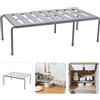 DOHAPPYS Scaffale espandibile per armadietti, organizer da cucina, multifunzione, per riporre oggetti in cucina, bagno, trucchi, scrivania, design a griglia può scaricare, grigio