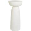 Beliani Tavolino in fibra di vetro MgO di forma rotonda con effetto terrazzo bianco