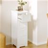 Bealife Mobile da Bagno，Cassettiera，Armadietto Autoportante con 4 Cassetti, Armadietto Salvaspazio， Anti-Ribaltamento, per Bagno, Camera,Soggiorno, Sala da Pranzo, Cucina, Bianco，28 x 28 x 84 cm