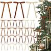YUYWWAN Fiocchi di Natale in Velluto, 24 PCS Fiocchi Decorativi per Albero Natalizio, 5 x 7 Pollici Fioccho Natalizio, Nastro per Fioccho Albero di Natale Decorazioni per Casa e Feste (Marrone, Kaki, Beige)