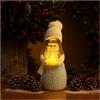 com-four® Decorazione Natalizia Ragazza con Candela, Figura Natalizia