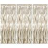 AITODOS TA AiTodos® 3 Pz Tenda Metallica, Riutilizzabile, Decorazioni per Feste, 1*2m | Materiale di Alta Qualità, Facili da Usare, Sono Atossiche, Inodori e Resistenti Alla Luce, Usi Versatili(Oro champagne)