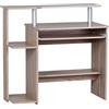 FineBuy Scrivania Porta PC 94x48,5x90,5 cm con Ripiano Tastiera Estraibile | scrivania con ripiano stampante e scomparto per il computer, tavolo PC salvaspazio per piccoli spazi, smart working