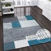 VIMODA, Easy-care, Tappeto, Multicolore (Blu/Grigio/Bianco), 120 x 170 cm