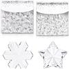 com-four® Decorazione in Cristallo Acrilico Scatter, Stelle e Fiocchi | pietre decorative trasparenti per la decorazione della tavola o per appendere [la selezione varia]