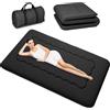 Kiseely Materasso futon, materasso da pavimento giapponese, Materasso futon pieghevole portatile, Materassino per portatile pieghevole con tappetino Tatami con borsa e cinghia (Nero GV1, 150X200cm)