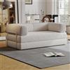 NIKSHI Divano letto convertibile, divano modulare 4 in 1 fai da te, divano letto da letto senza ossa, divano pieghevole per il relax con lampadine nel soggiorno,Off white-180cm-3 seats
