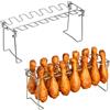 Relaxdays Supporto Pollo BBQ, Set da 2 Porta Cosce alla Griglia, Accessori Barbecue Grill, Graticola in Acciaio Inox