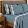PETTI Artigiani Italiani - Set Lenzuola una Piazza e Mezza Percalle Cotone con Pizzo San Gallo Avion, Completo Letto 3 Pezzi, 100% Made in Italy