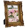 PHAREGE Cornice portafoto vintage color bronzo, 12,7 x 17,8 cm, decorazione anticata, per matrimonio, cornice portafoto retrò da esposizione orizzontale o verticale su tavolo