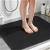 COSYLAND Tappeto Doccia Antiscivolo 40x60cm - Tappetino Doccia Antiscivolo in PVC Morbido, Senza Ventose, con Drenaggio Rapido, Comfort per Piedi, per Bagno, Anziani e Bambini, Nero