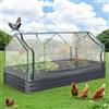 IdealHouse Aiuola rialzata, 180 x 90 x 30 cm, con copertura, serra, antiruggine | Aiuola per piante e ortaggi con rete di protezione per uccelli, resistente alle intemperie e durevole, versatile