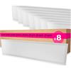 Superia Milano Pannelli LED 48W/230V 120x30cm, Luce Calda 3000K - Fascio Luminoso 100°, 8 Pezzi - PA120C
