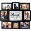 Malden International Designs 8308-08 - Cornice portafoto a Forma di Collage, Motivo The Love of a Family, 8 opzionali, 15 x 15 cm e 5 x 10 cm, Colore: Nero
