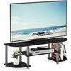 Furinno Turn-S-Tube Wide Centro di Intrattenimento Tv, Nero / Grigio, 11058Bk / Gy