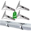 Amig - Set da 4 cinghie per tapparelle - Acciaio inox e poliammide grigio - 150 mm - Supporto tirante per tapparella resistente alla corrosione - Migliora la stabilità e la durata delle tapparelle