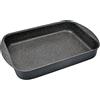 Moneta Etnea Lasagnera, Alluminio Antiaderente Effetto Pietra, Nero, 31 x 23 cm, 31x23 cm