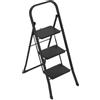 Amig Scala Pieghevole 2 Gradini Acciaio Nera 82x52x42 cm