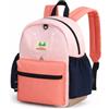 livbote Zainetto Bambina Zaino Asilo Zainetto Bambino Ragazza Sacca Asilo con Nome | Zaino Bambina Bimba Scuola Elementare Porta Bambino 2-5 anni 30 cm - Rosa