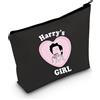 FUNYSO Trousse per cosmetici con testo della canzone e scritta Harry's Girl, idea regalo ispirata alla canzone e alla canzone (borsa Harry's Girl nera UK)