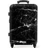 NoBoringSuitcases.com NoBoringSuitcases© Valigia Media Rigida, 67 cm, Grande con Ruote | 72L - Trolley Leggera, 20 kg da Stiva, Bagaglio Marmo - Nero, per Aereo