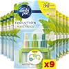 AMBI-PUR Ambi Pur 3Volution Profumatore per Ambienti, 9 Ricariche per Diffurore Elettrico, Fragranza Prato Fresco, tecnologia Elimina Odori, Fino a 90 Giorni di Profumo per Ricarica X9